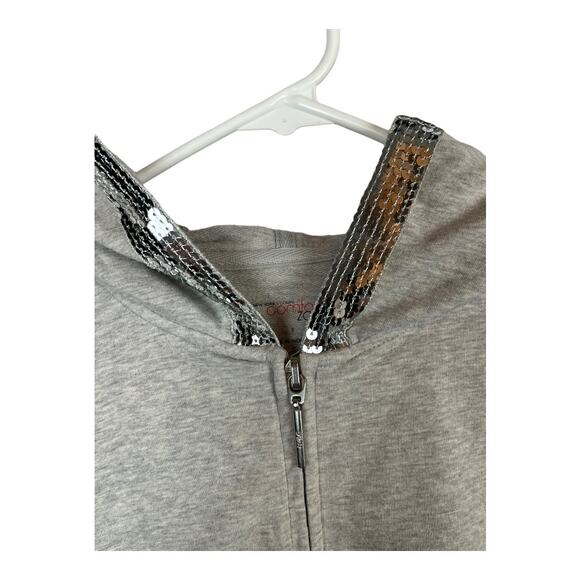 NWT New York & Co Small full zip hoodie jacket sweatshirt Gray lounge athletic - Picture 6 of 9